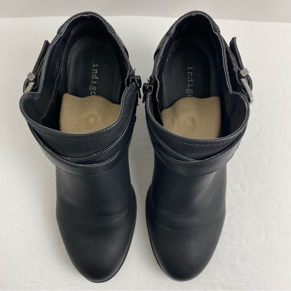 Indigo Rd. Sigrid size 8 Women’s Black Buckle Ankle Boots Booties - Picture 3 of 9